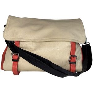 Stylish Cream and Red Shoulder Bag